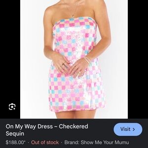 SHOW ME YOUR MUMU Sequin Strapless Dress Size L